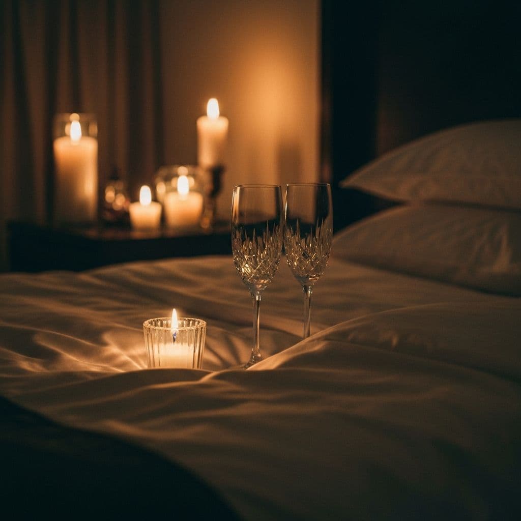 Intimate candlelit luxury setting